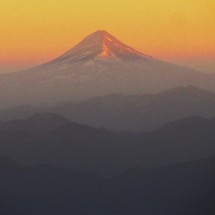 Volcan Llaima (3125 meters) at sunrise
